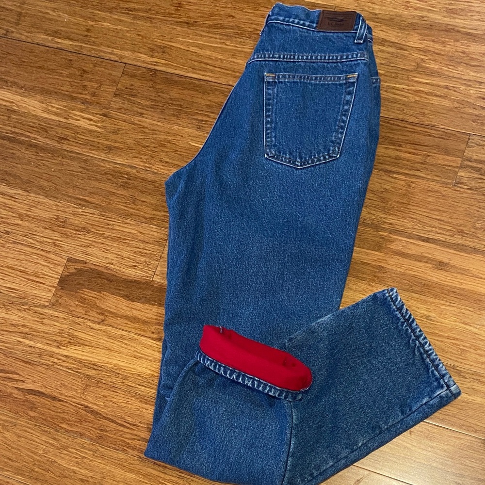 L.L. Bean Flannel Classic Blue Denim Jeans